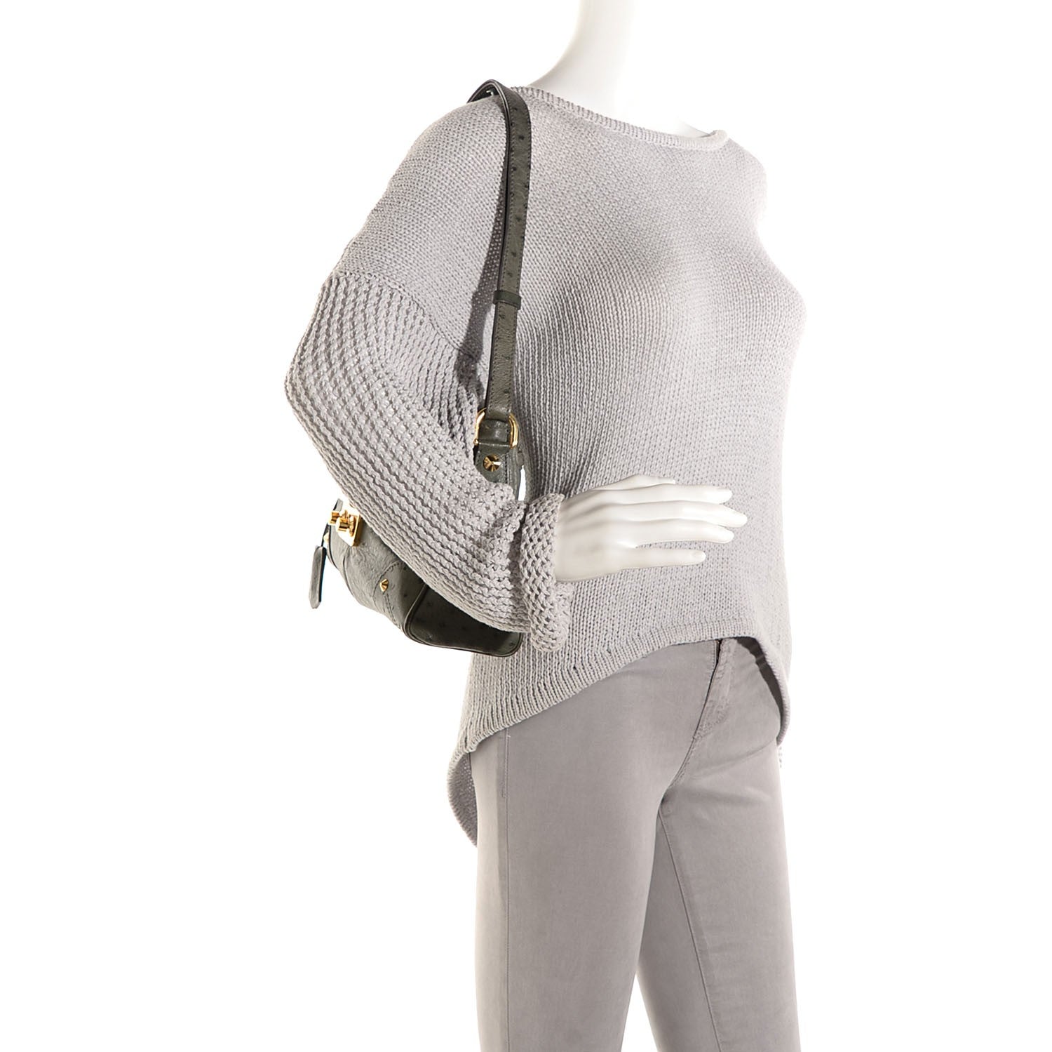 Louis Vuitton Ostrich L'Essentiel Gris 2 of 7