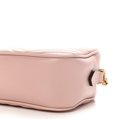 Gucci Calfskin Matelasse Small GG Marmont Chain Shoulder Bag Perfect Pink 11 of 12