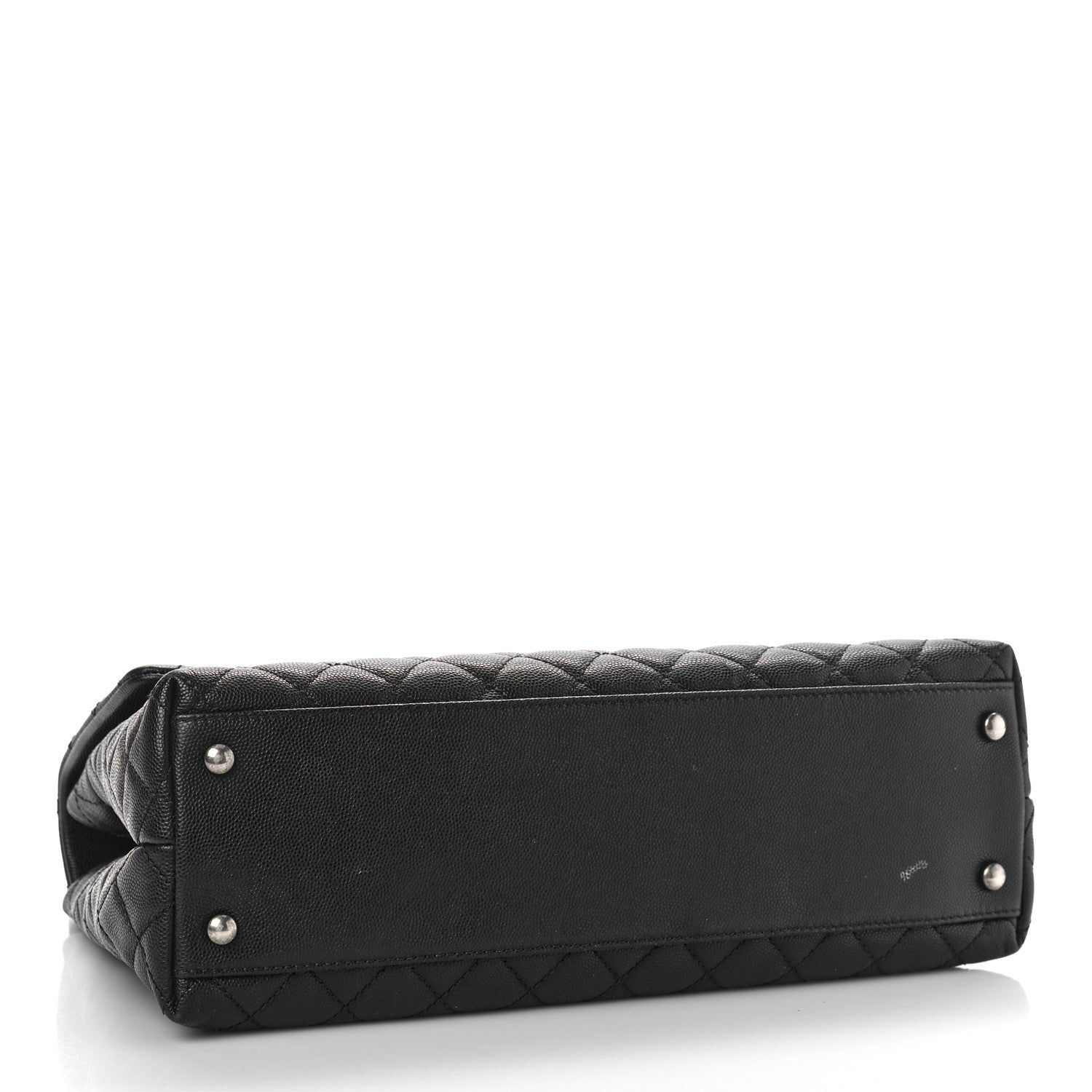 Chanel Caviar Lizard Quilted Medium Coco Handle Flap Black 4 of 10