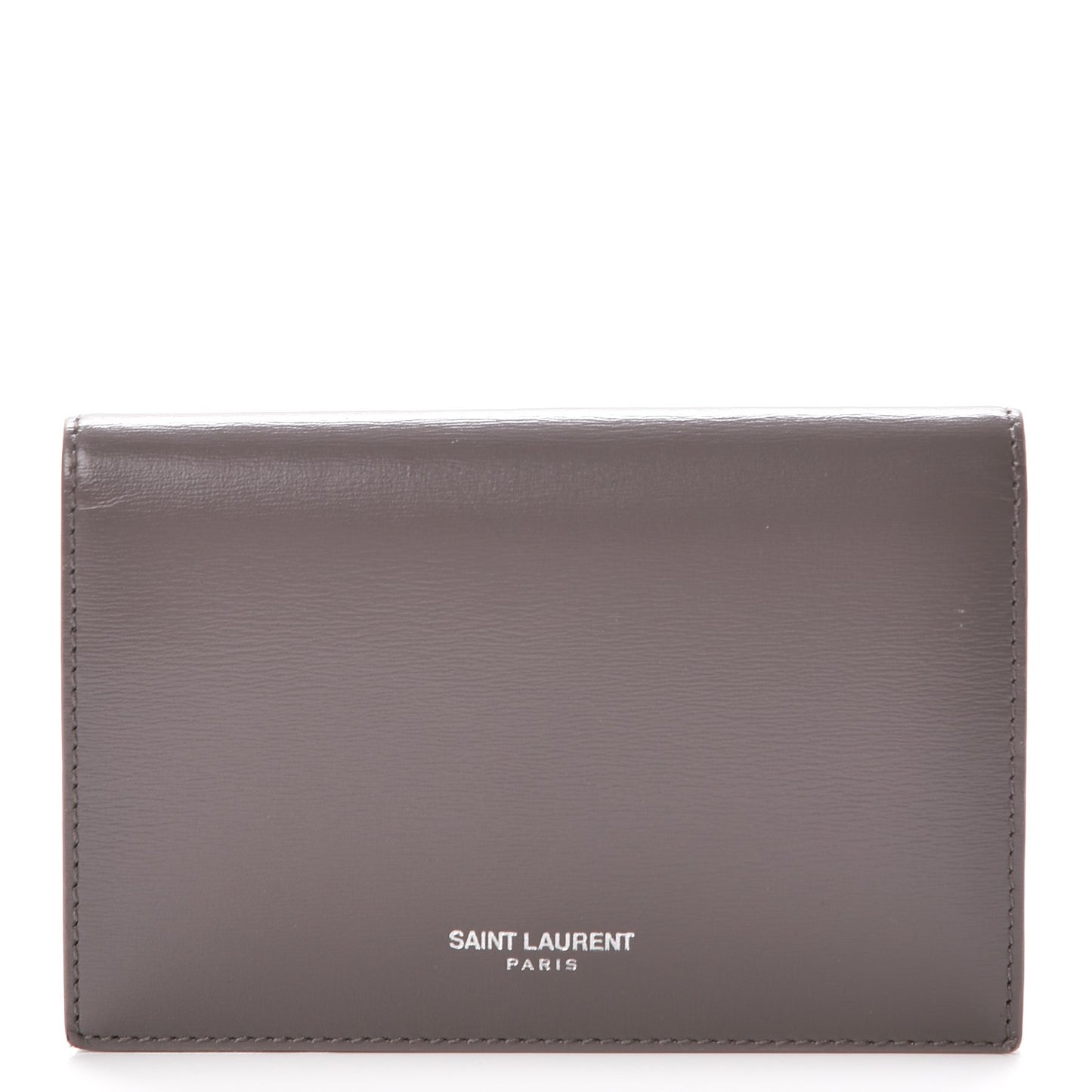 Calfskin Fragments Flap Wallet Fog