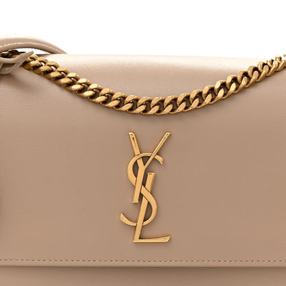 Saint Laurent Calfskin Medium Monogram Sunset Dark Beige 9 of 17