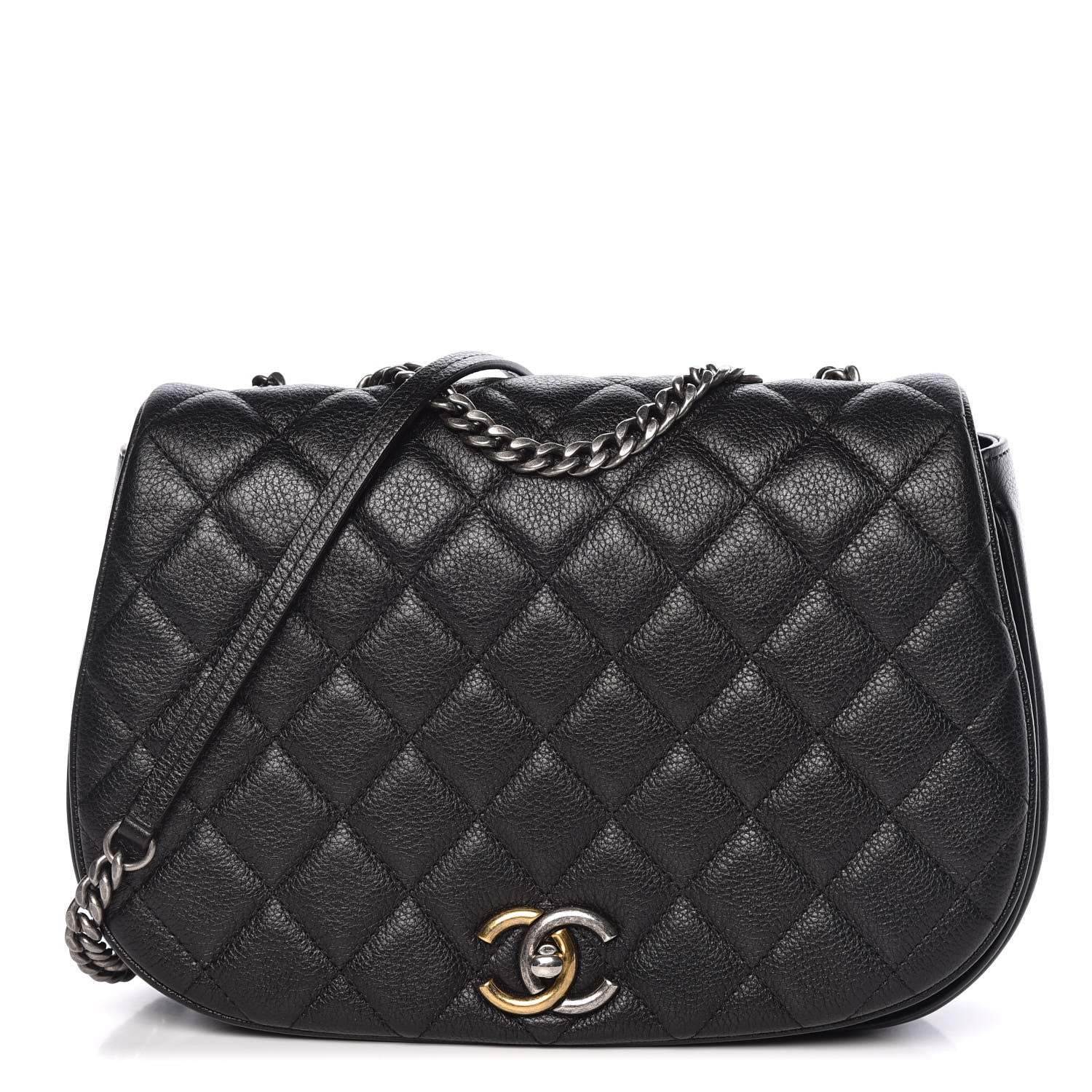 Chanel Calfskin Quilted Casual Pocket Messenger Flap Black 1 of 11