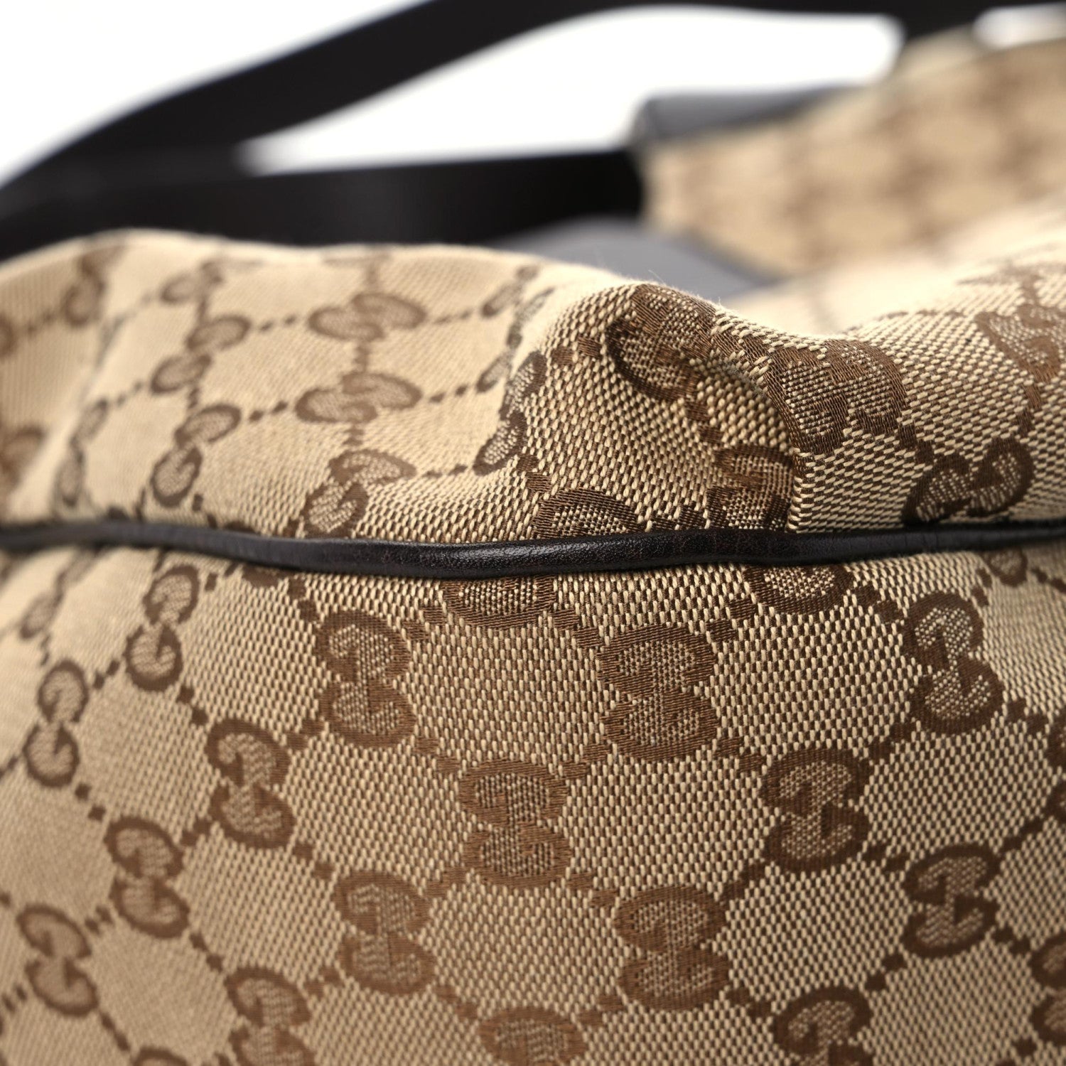 Gucci Monogram Web Medium Dressage Hobo Dark Brown 10 of 13