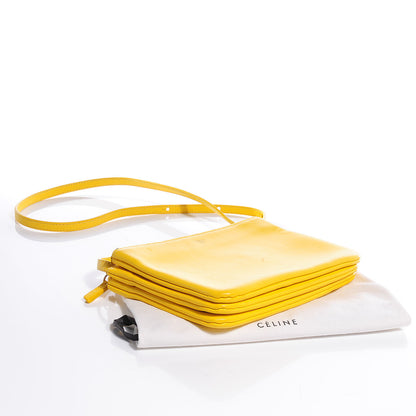 Celine Lambskin Trio Crossbody Bag Sun Yellow 5 of 9