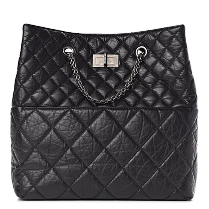 Chanel Aged Calfskin Quilted Reissue 2.55 Tote Black 1 of 10