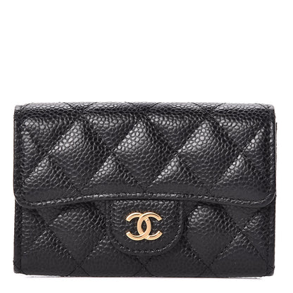 Chanel Caviar Quilted Flap Card Holder Black 1 of 9