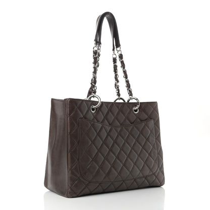 Chanel Caviar Quilted Grand Shopping Tote GST Brown 2 of 11