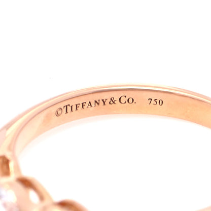Tiffany 18K Rose Gold Diamond Three Stone Milgrain Ring 47 4 4 of 4