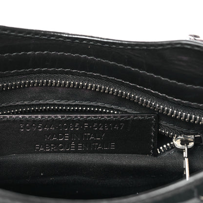Balenciaga Smooth Calfskin Metallic Patent Giant 12 Silver Hardware Mini City Black Gris 7 of 9