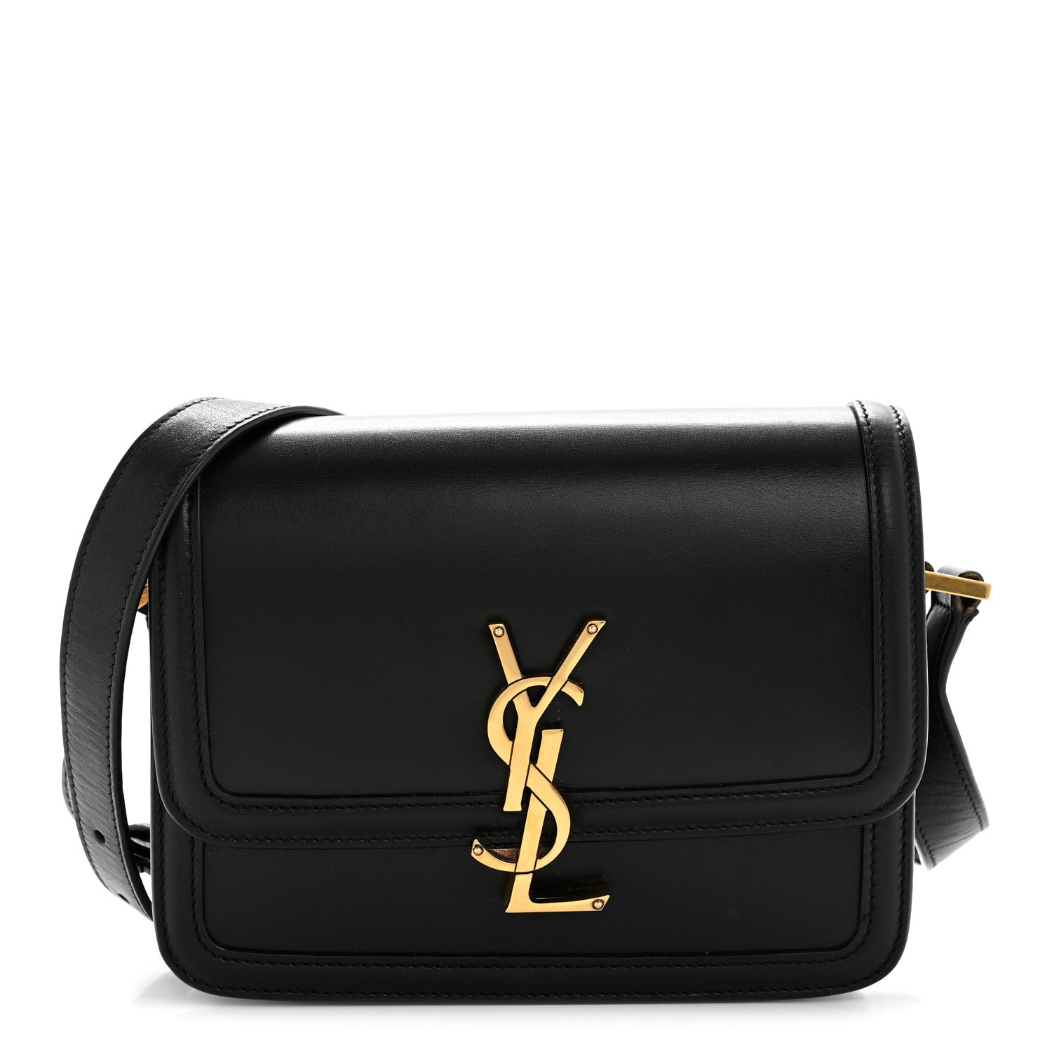 Saint Laurent Smooth Calfskin Small Solferino Satchel Black 1 of 16