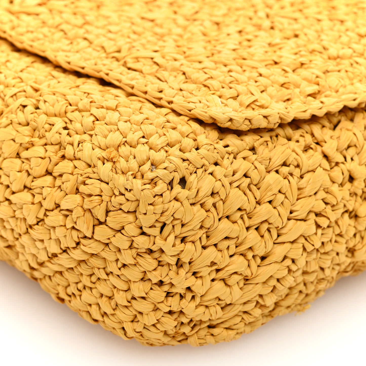 Raffia Monogram Medium Jamie Yellow