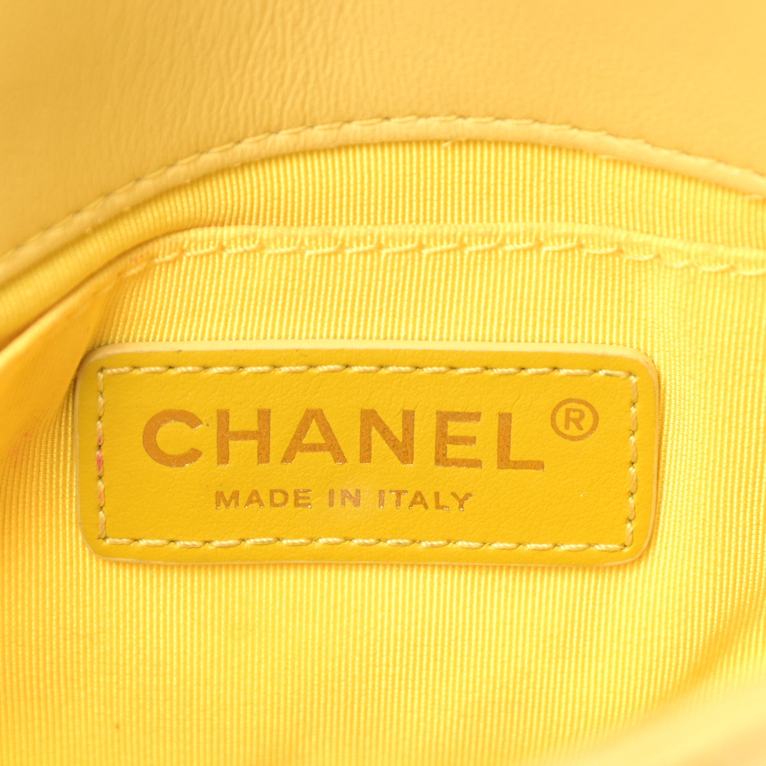 Chanel Lambskin Quilted Side Packs Yellow 7 of 12