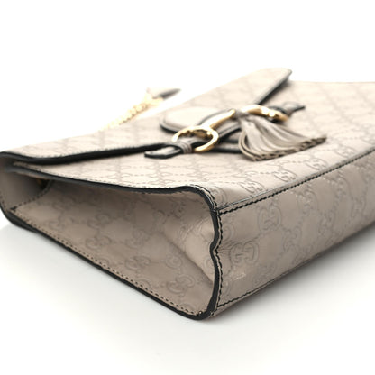 Gucci Soft Guccissima Medium Emily Chain Shoulder Bag Storm Grey 6 of 11