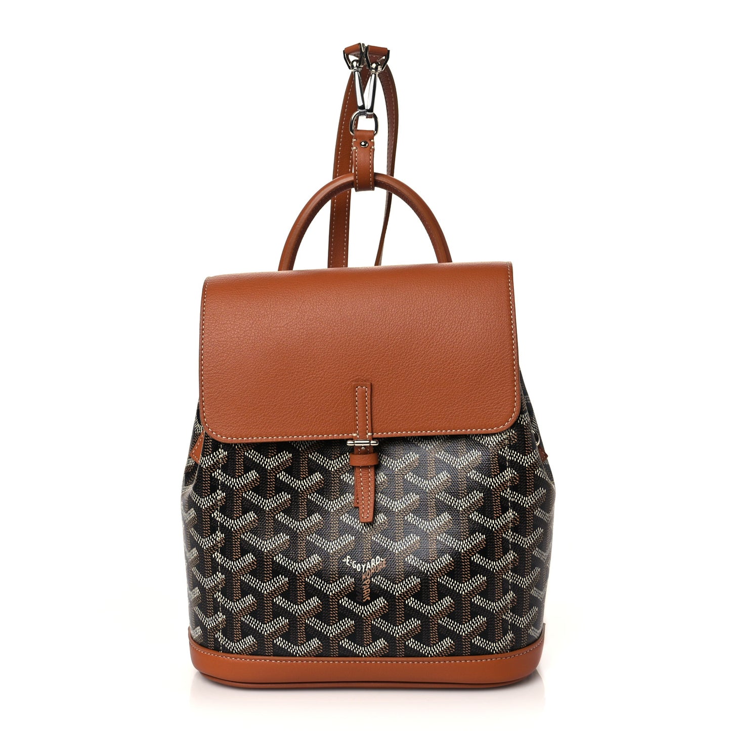 Goyardine Calfskin Mini Alpin Backpack Black Gold