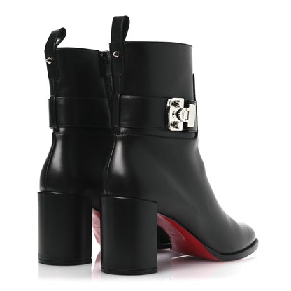 Christian Louboutin Calfskin Lock Booty 70 Ankle Boots 41 Black 5 of 9