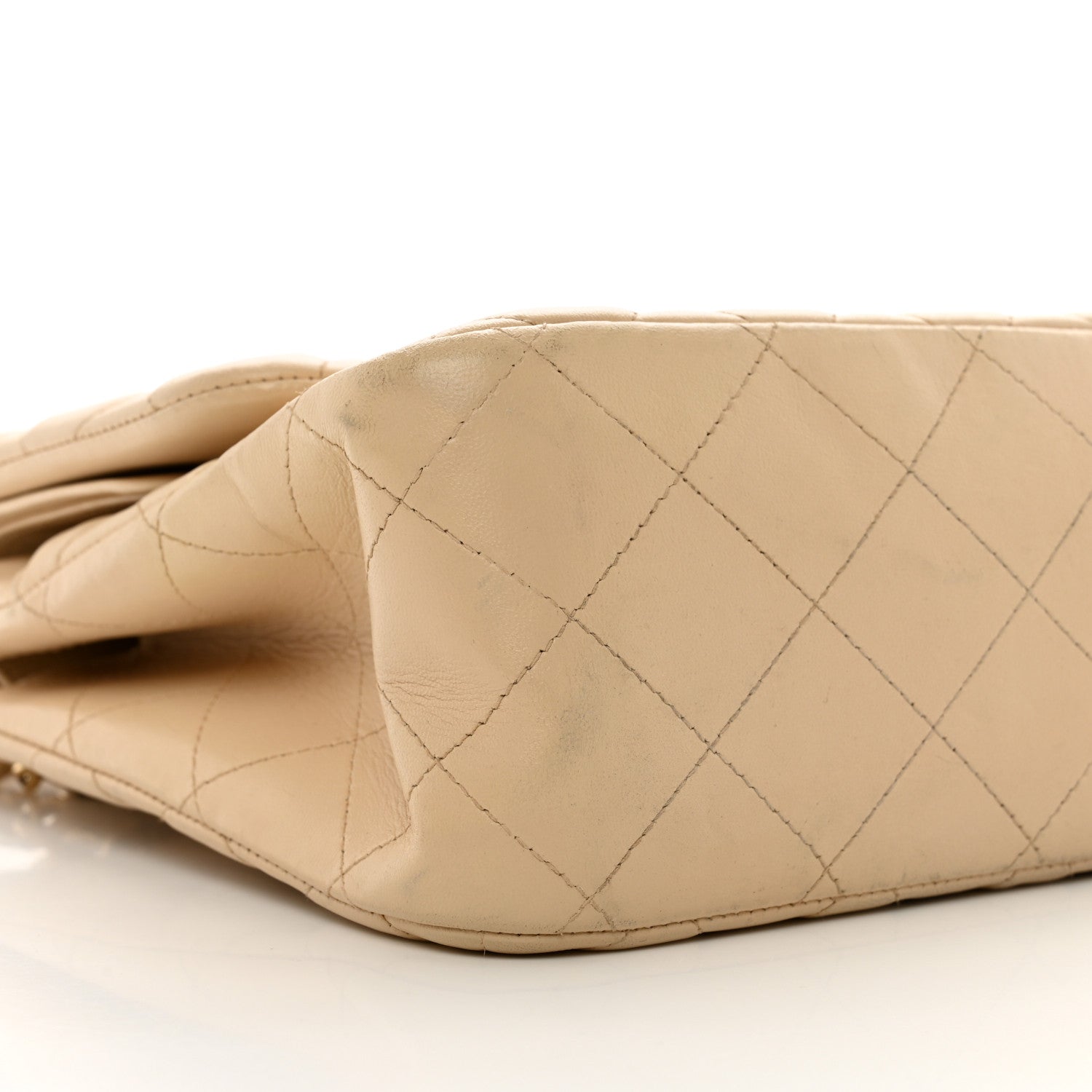 Chanel Lambskin Quilted Jumbo Double Flap Beige Clair 9 of 14