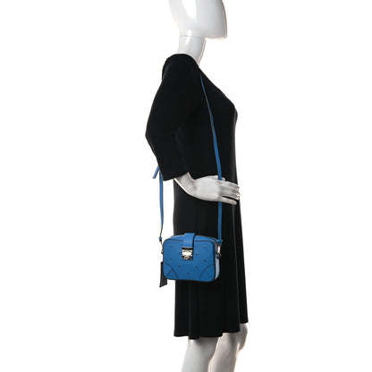 MCM Odeon Claudia Studs Crossbody Bag Blue 3 of 9