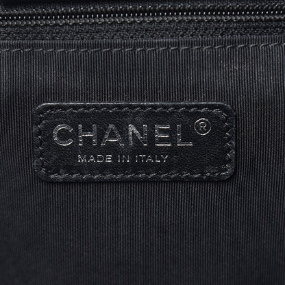 Chanel Aged Calfskin Quilted Tweed Large Secrets Tote Black 6 of 11