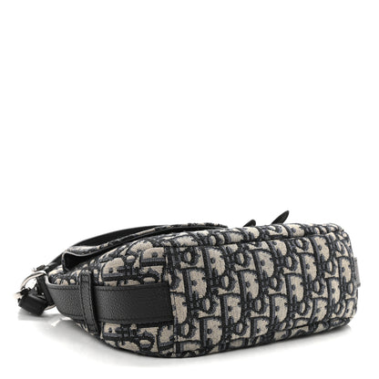 Christian Dior Oblique Mini Soft Saddle Bag Beige Black 4 of 11