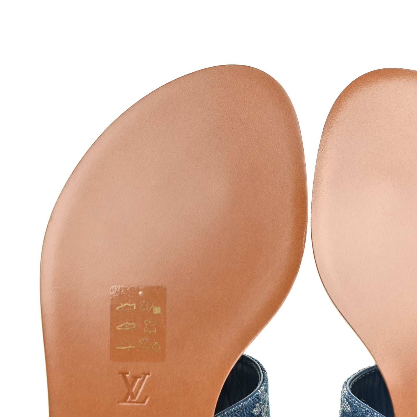 Monogram Denim Starboard Flat Thong Sandal 38 Blue