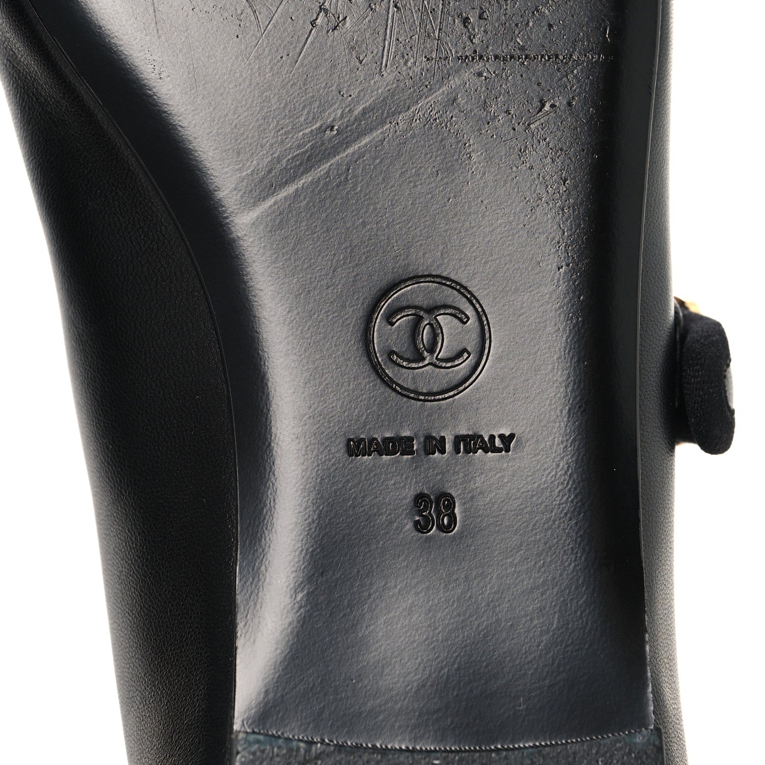 Chanel Lambskin Mary Jane Flats 38 Black 8 of 9