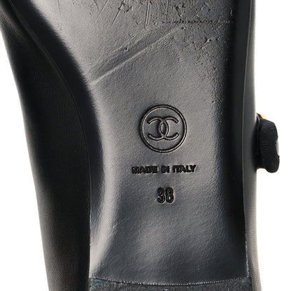 Chanel Lambskin Mary Jane Flats 38 Black 8 of 9