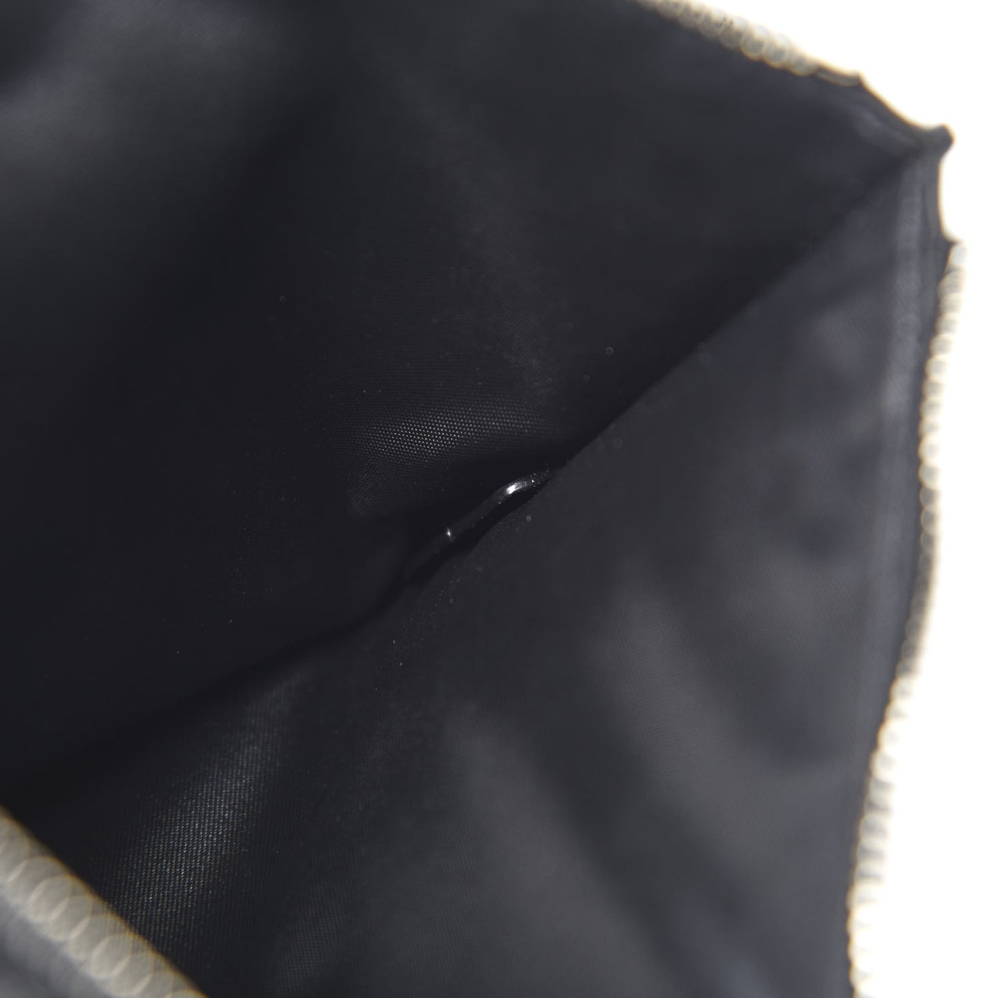 Coated Canvas All Over Monkey Brother Print Large Zip Pouch Black