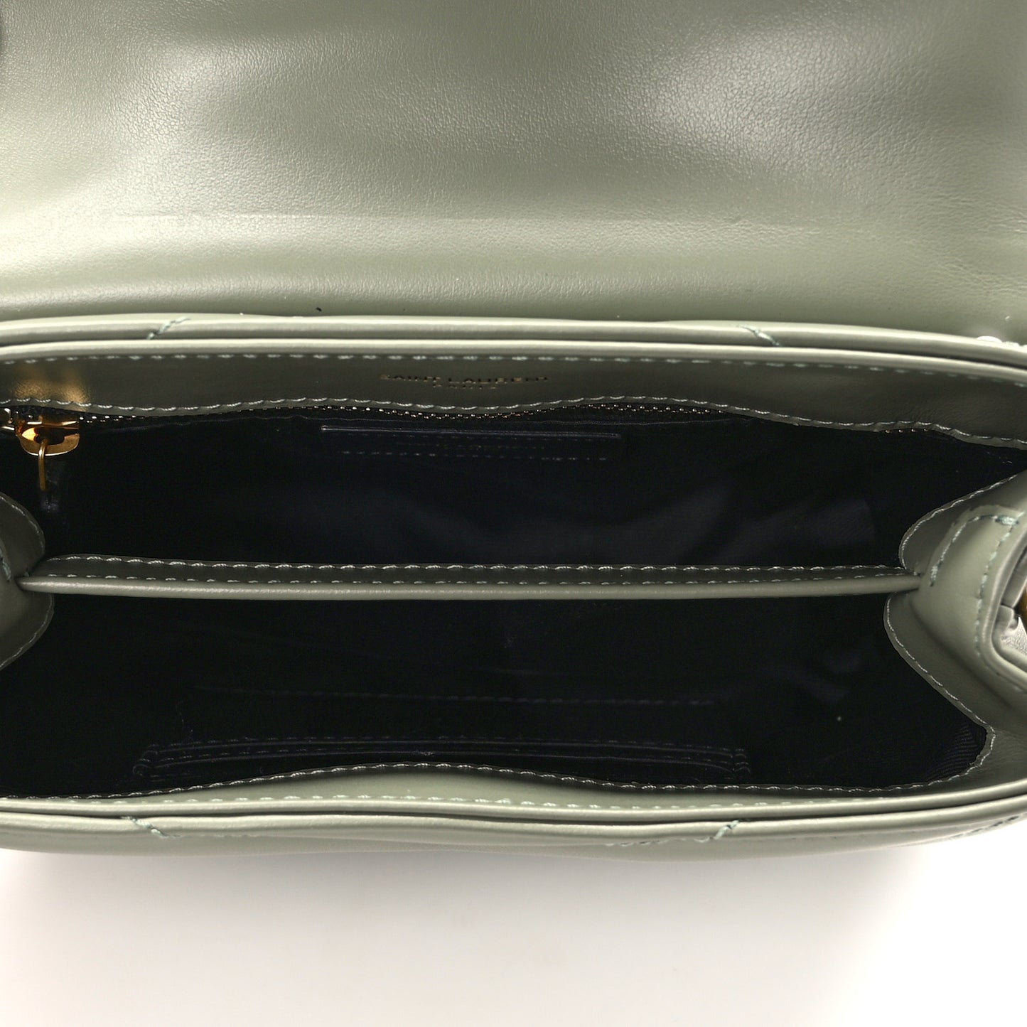 Calfskin Y Quilted Monogram Toy Loulou Crossbody Bag Light Sage