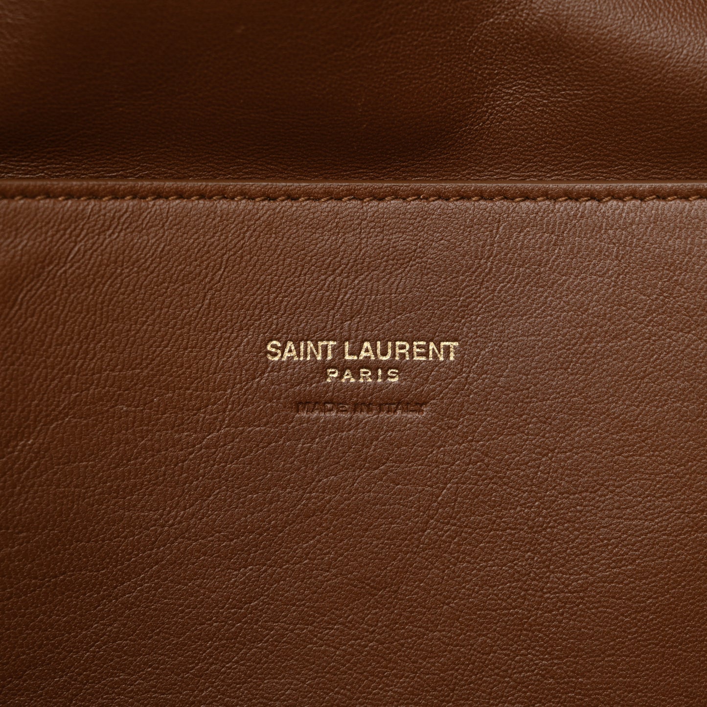 Calfskin Monogram Large Kate Satchel Brown