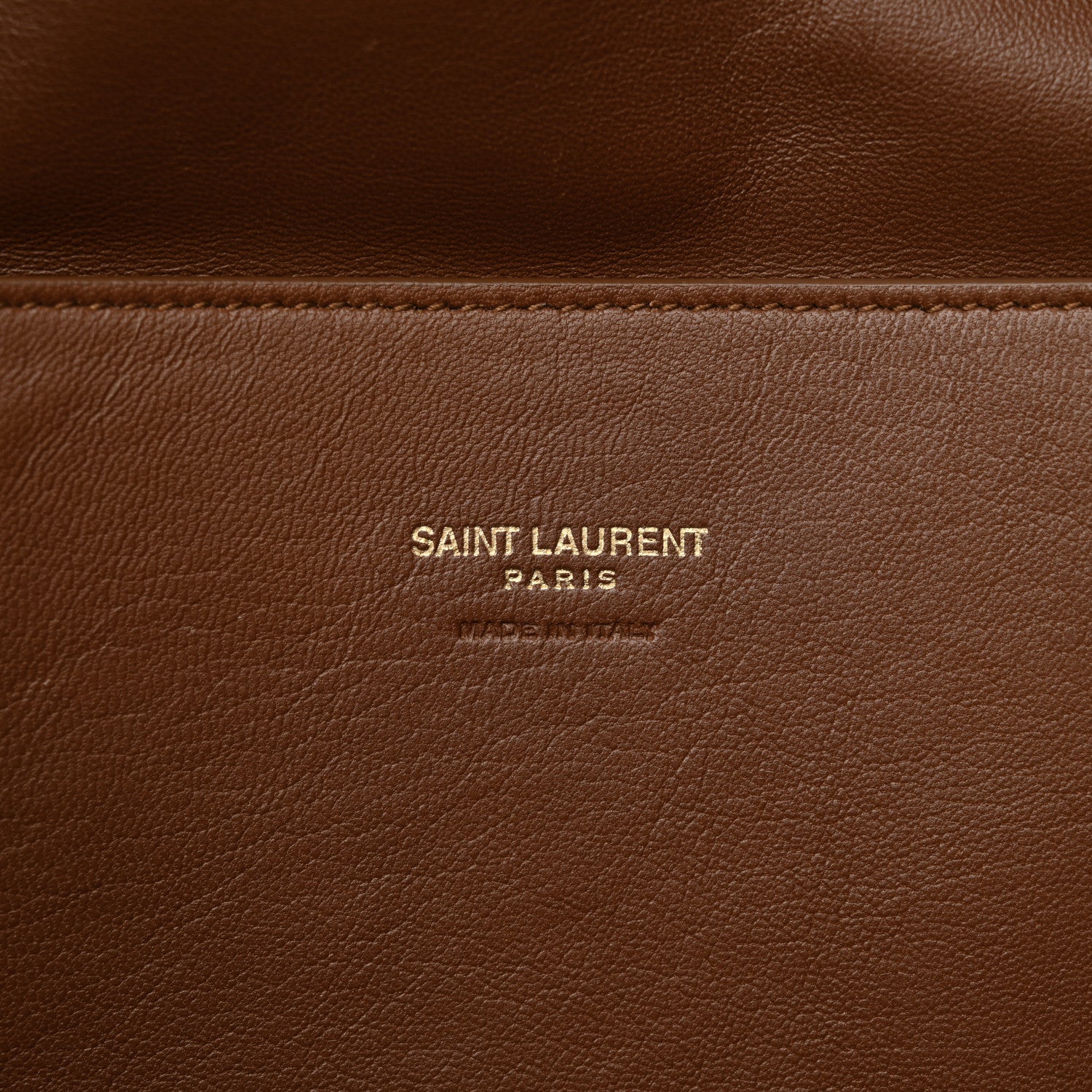Saint Laurent Calfskin Monogram Large Kate Satchel Brown 6 of 16
