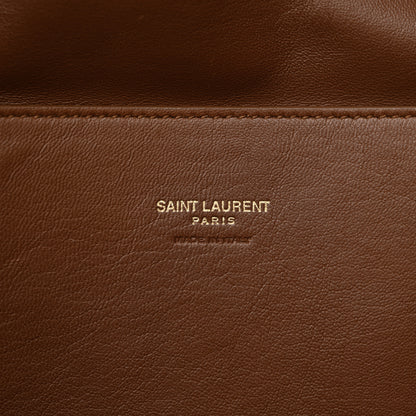 Saint Laurent Calfskin Monogram Large Kate Satchel Brown 6 of 16