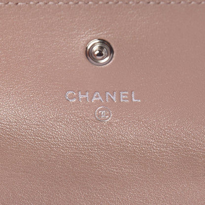 Chanel Goatskin Camellia Embossed Flap Card Holder Light Pink 5 of 8