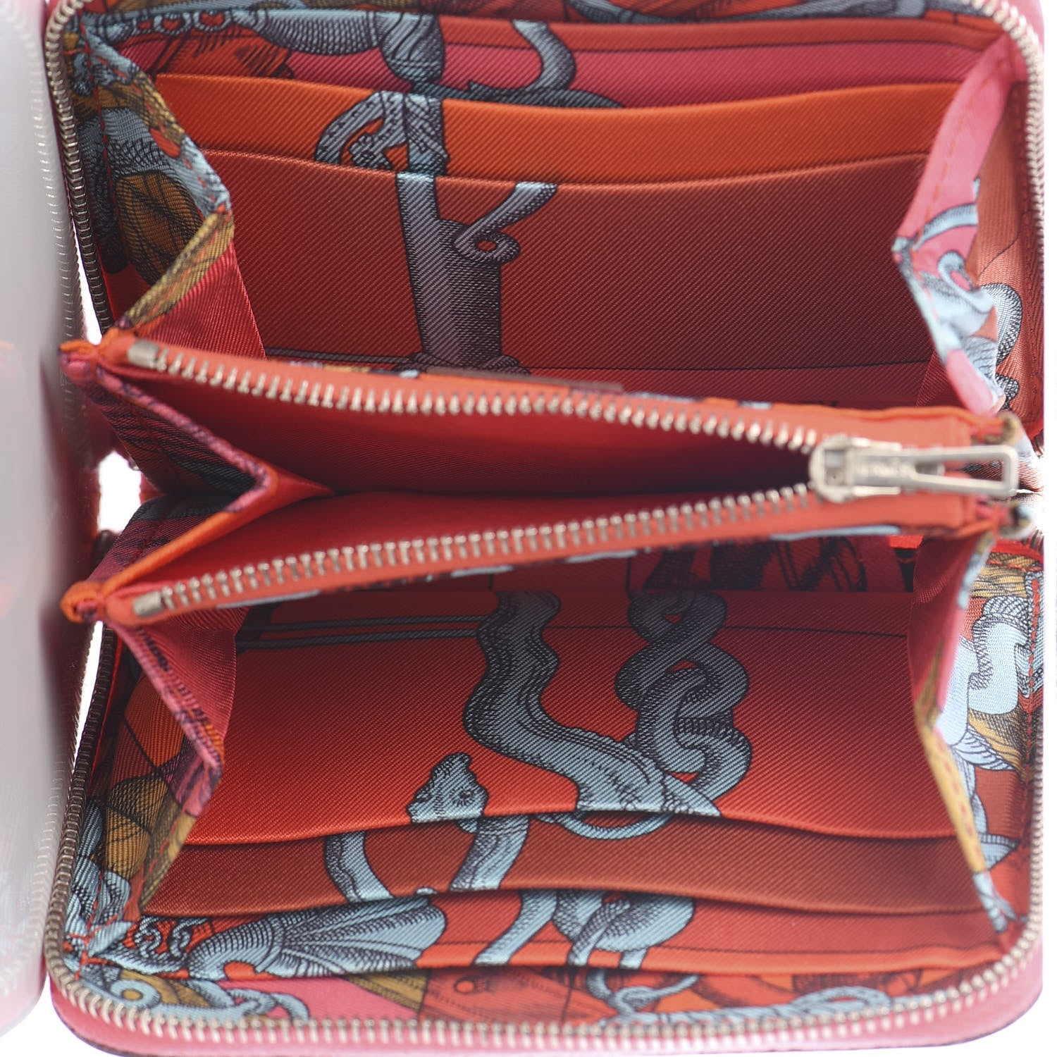 Hermes Epsom Silk'In Compact Wallet Rose Azalee 4 of 8