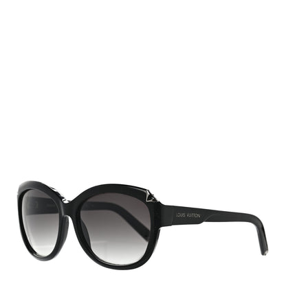 Louis Vuitton Acetate Hortensia Sunglasses Z0485W Black Glitter 1 of 6