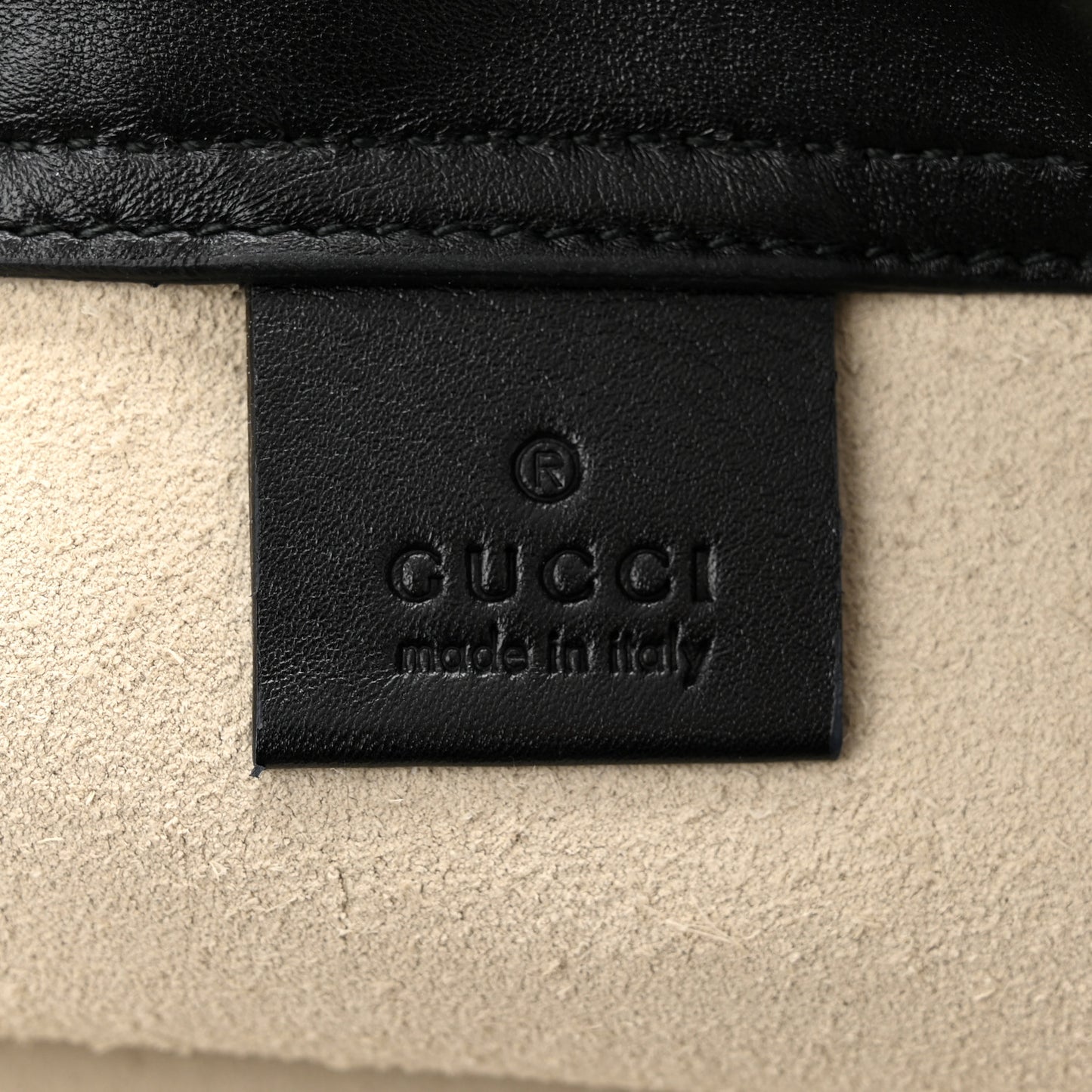 Calfskin Logo Drawstring Backpack Mystic White