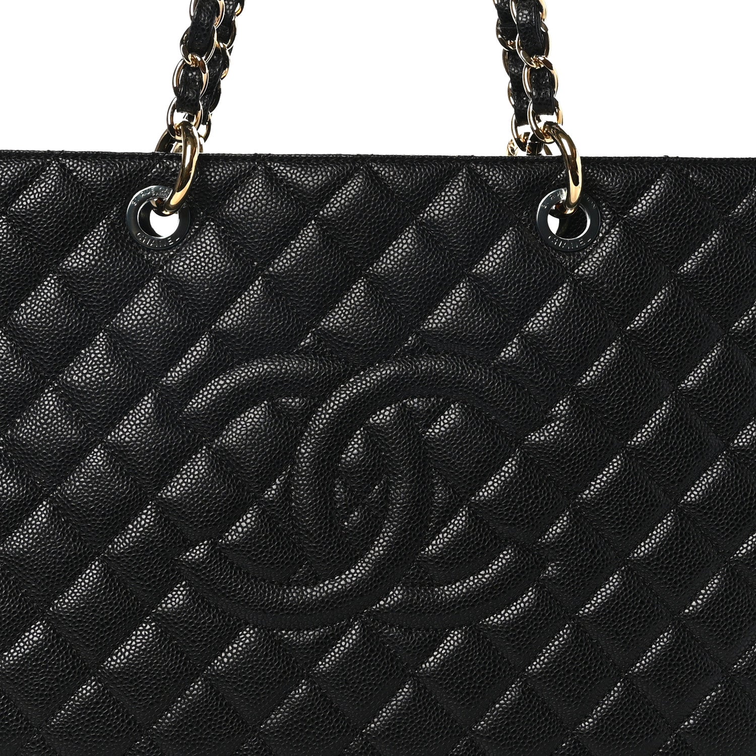Chanel Caviar Quilted XL Grand Shopping Tote GST Black 9 of 11