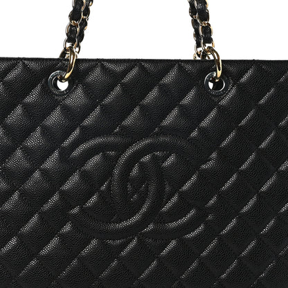 Chanel Caviar Quilted XL Grand Shopping Tote GST Black 9 of 11