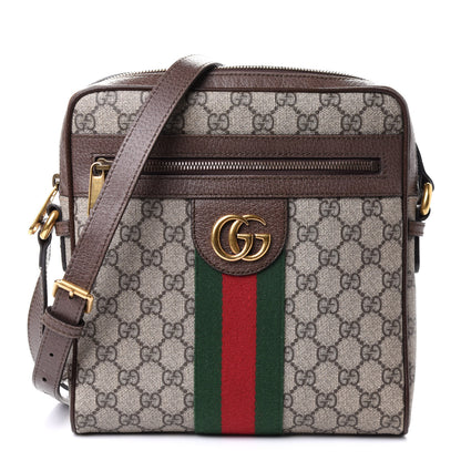 Gucci GG Supreme Monogram Web Small Ophidia Messenger Bag Brown 1 of 6
