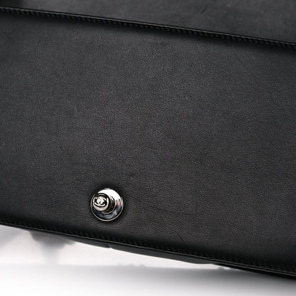 Chanel Calfskin Pearl Chevron Medium Boy Flap Black 14 of 18