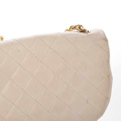 Chanel Lambskin Quilted Small Half Moon Flap Ivory 12 of 13