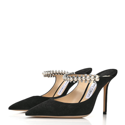 Jimmy Choo Suede Bing 100 Pumps 37.5 Black 3 of 8