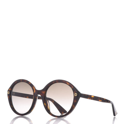 Gucci Acetate Round Sunglasses GG 0023S Tortoise 1 of 8