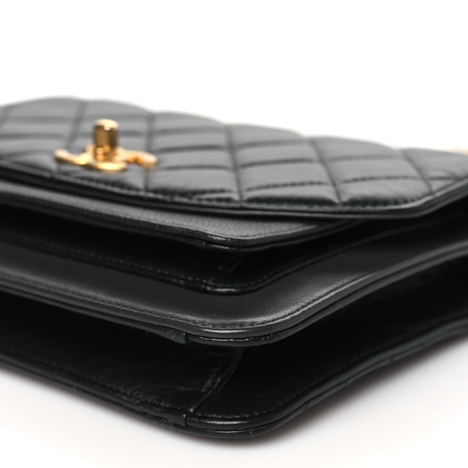Chanel Calfskin Caviar Quilted Chain Handle Flap Black 10 of 10