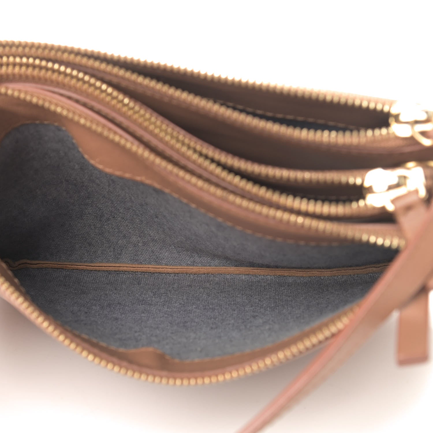 Celine Lambskin Large Trio Crossbody Bag Camel 6 of 9