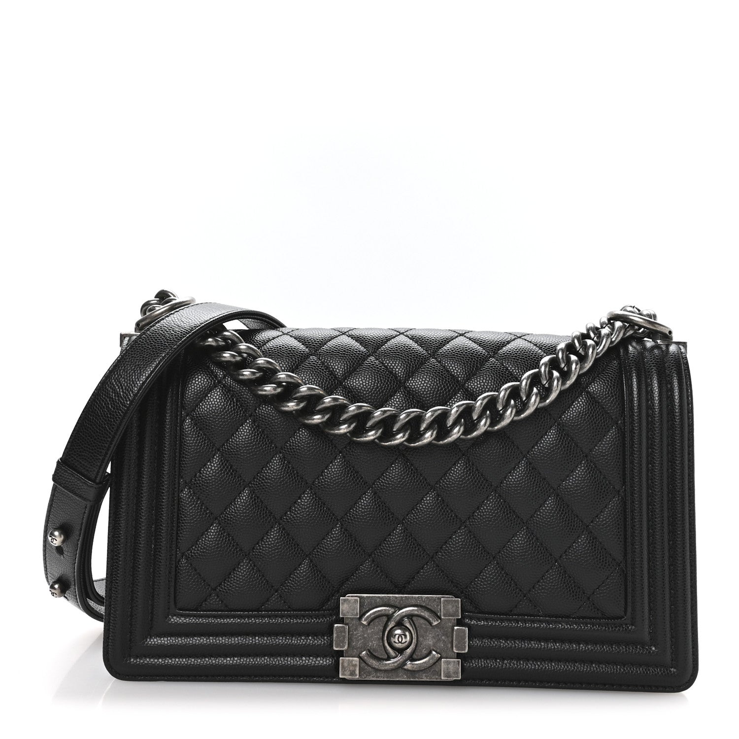 Chanel Caviar Quilted Medium Boy Flap Black 1 of 11