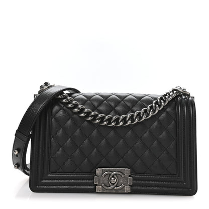Chanel Caviar Quilted Medium Boy Flap Black 1 of 11