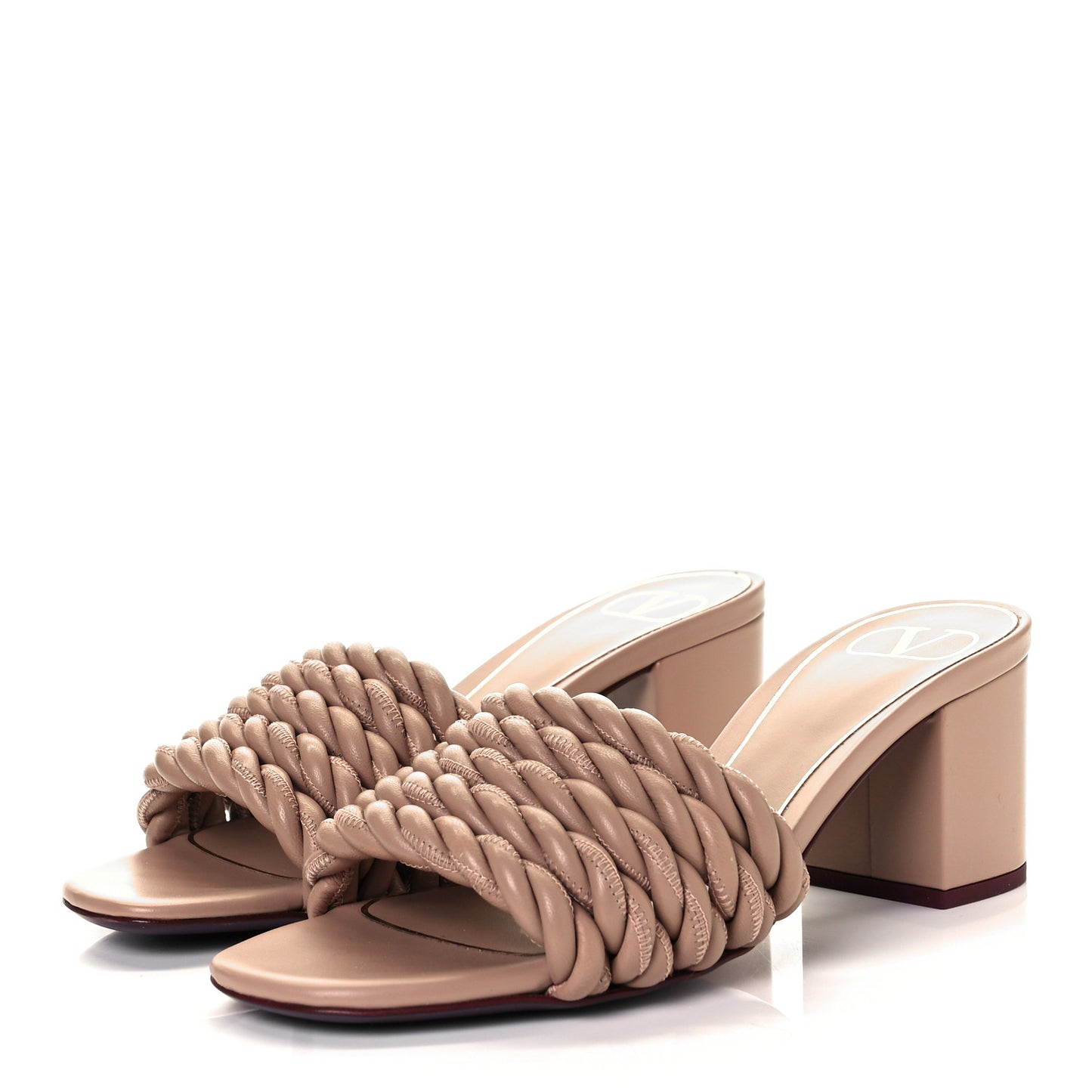 Nappa Rope 60mm Slide Sandals 36 Rose Cannelle