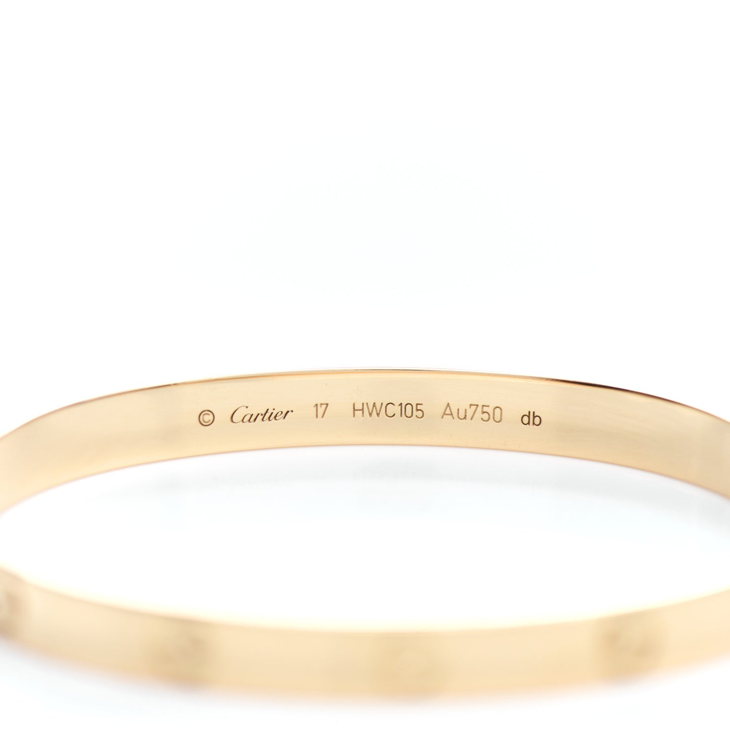 18K Yellow Gold LOVE Bracelet 17
