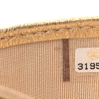Chanel Metallic Lambskin Quilted CC Card Holder Gold 8 of 8