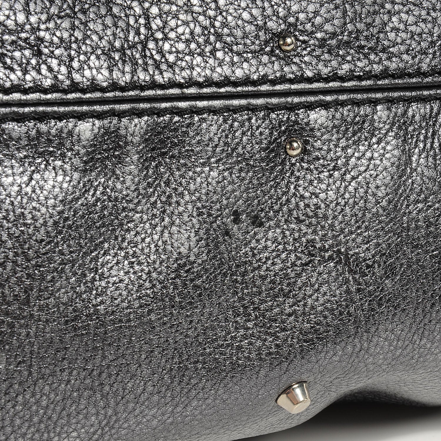 Chloe Leather Paddington Metallic Grey 4 of 8